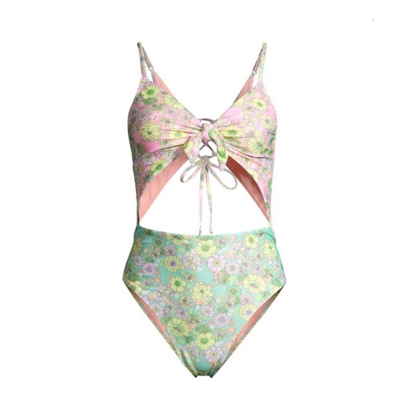 NWT Floral Swimsuit, Size Large - Picture 1 of 8